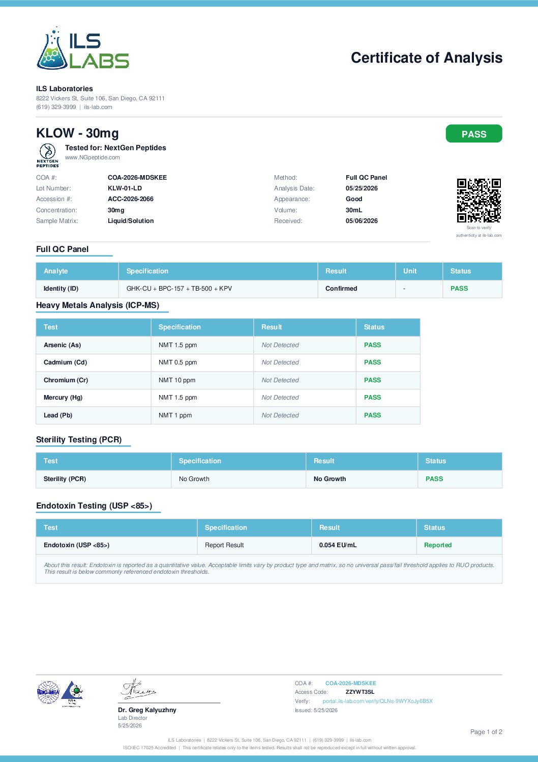 nextgen-peptides-KLW-01-LD-auSvxJ AOD 5MG (10 vials)